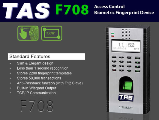 F708 Biometric Fingerprint reader